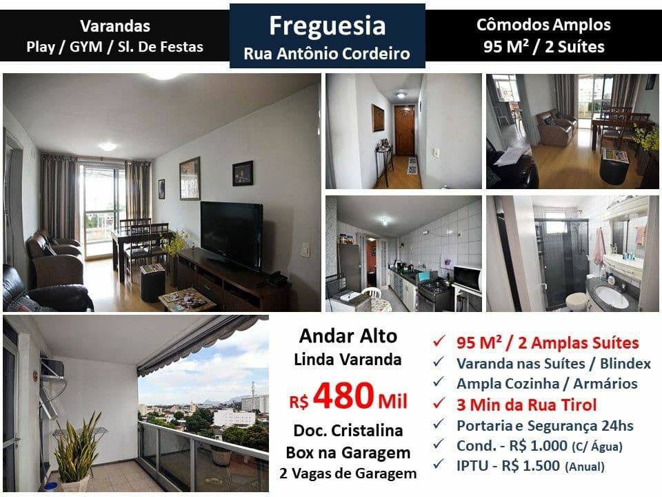 Apto JPA Freguesia Varandas 95M²