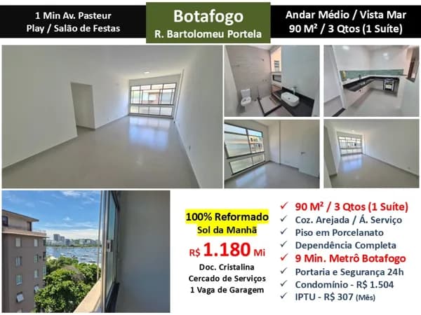 Apto Botafogo Bartolomeu Portela 90M²