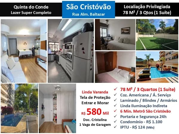 Apto São Cristóvão Quinta do Conde 78M²