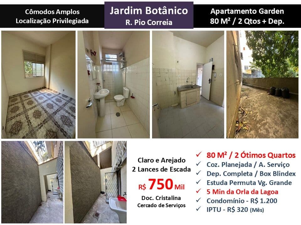Apto Jardim Botânico Pio Correia 80M² Garden