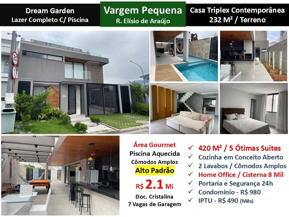 Casa Vargem Pequena Dream Garden 420M²