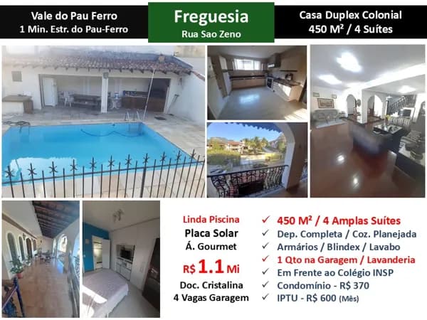 Casa JPA Freguesia Vale do Pau Ferro 450M²