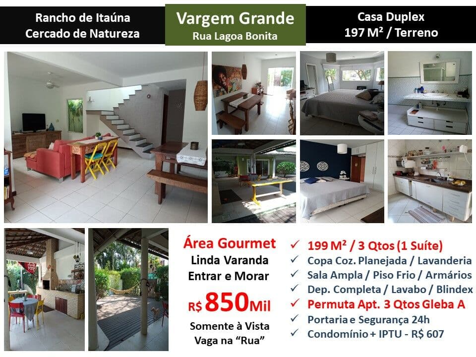 Casa Vargem Grande Rancho de Itaúna 199M²