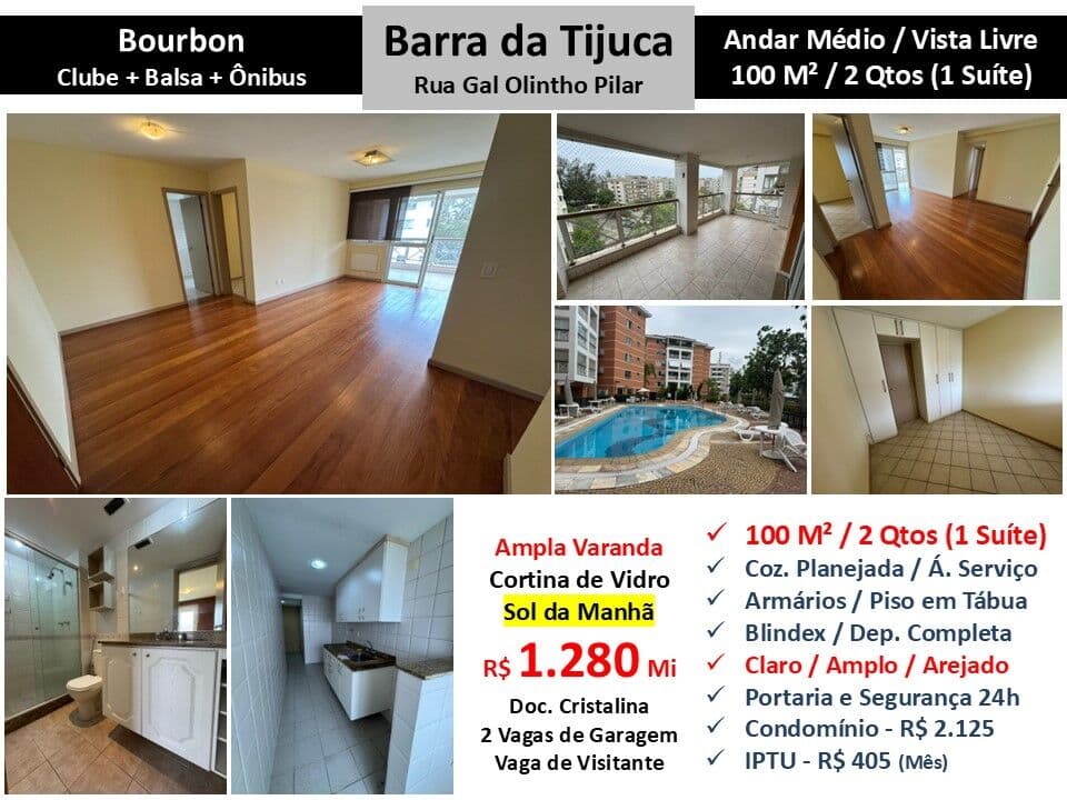 Apto Barra da Tijuca Mandala Bourbon 100M²