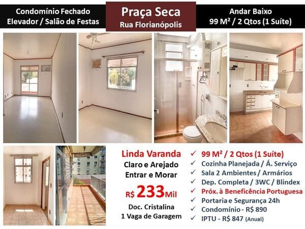 Apto JPA Praça Seca Florianópolis 99M²