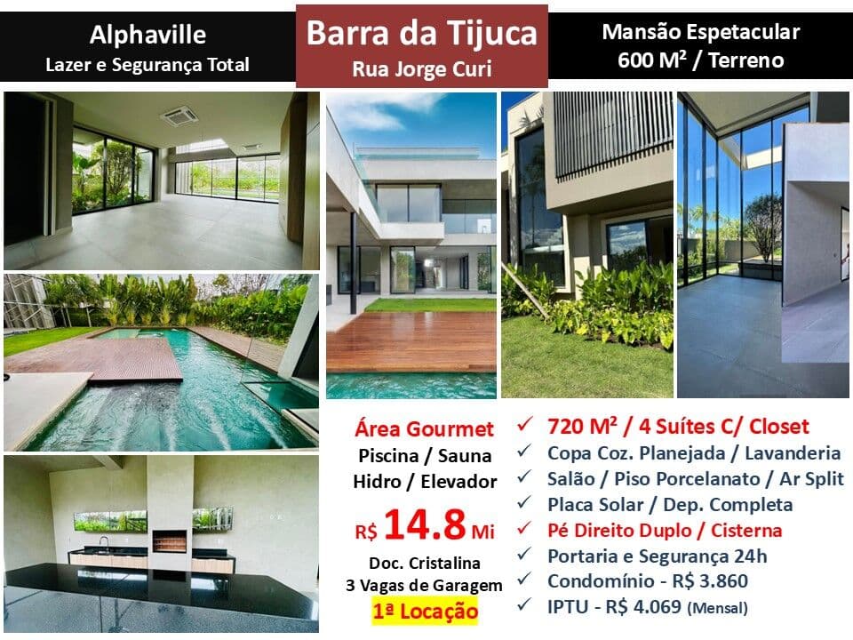 Casa Barra da Tijuca Alphaville 720M²