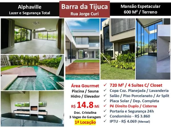 Casa Barra da Tijuca Alphaville 720M²