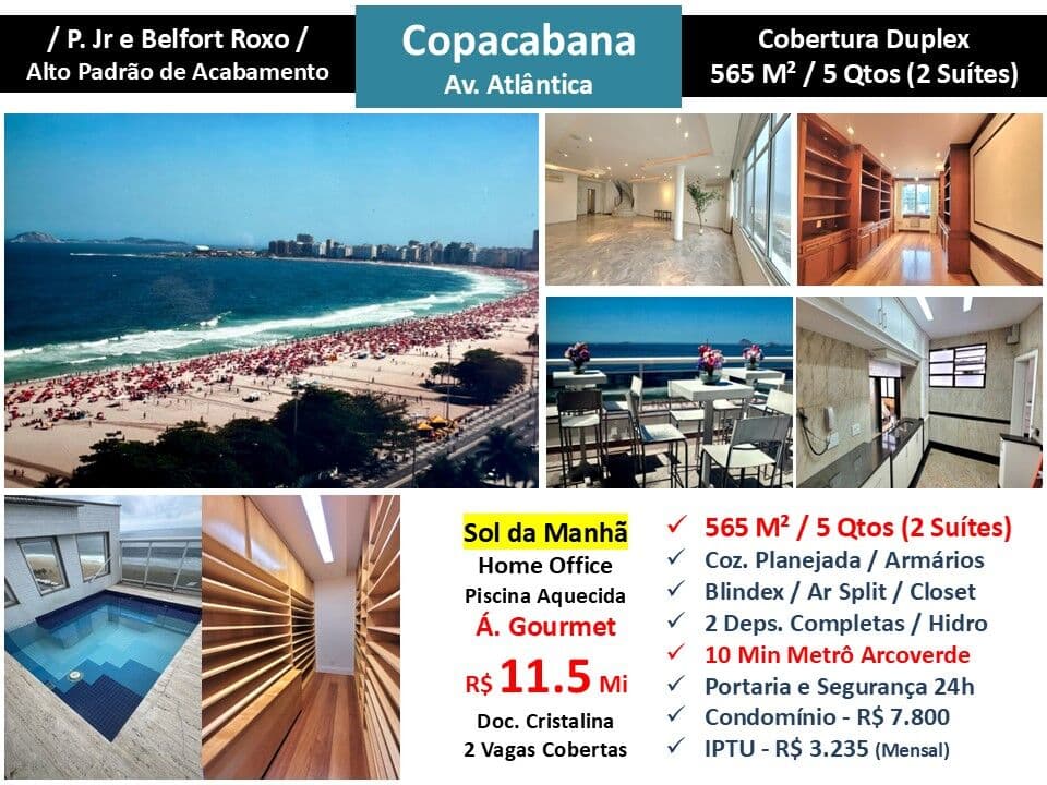 Cob Copacabana Praia Atlântica 565M²