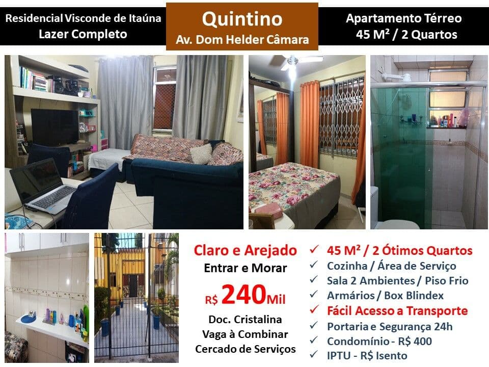 Apto Quintino Dom Helder Camara 45M²