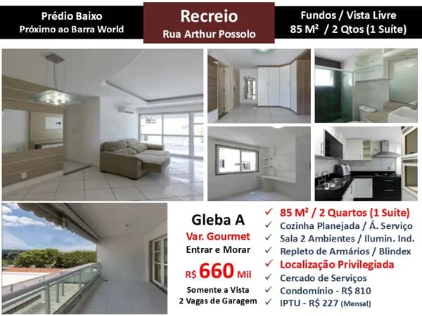 Apto Recreio Gleba A Arthur Possolo 85M² 4