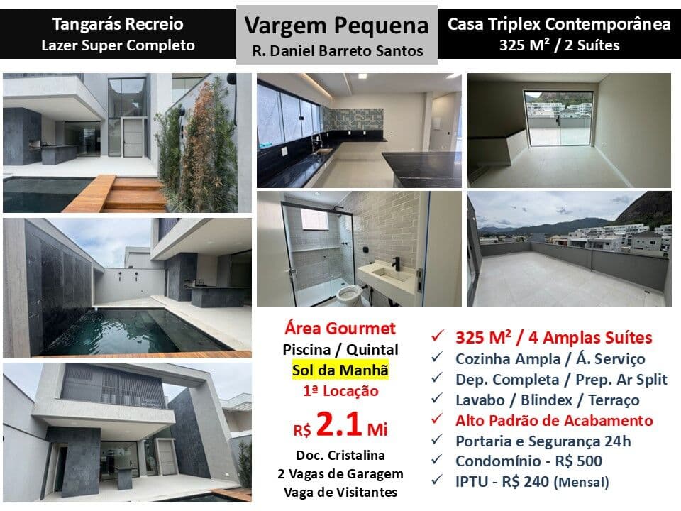 Casa Recreio Tangarás 325M²