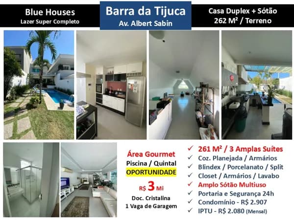 Casa Barra da Tijuca Blue Houses 261M²