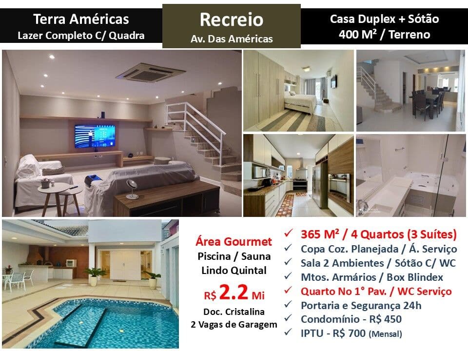 Casa Recreio Terra Américas 365M²