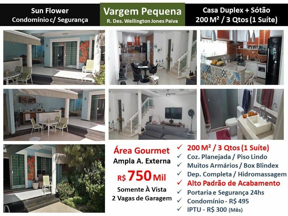 Casa Vargem Pequena Salomão Malina 200M²