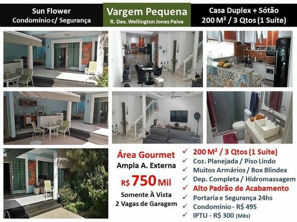 Casa Vargem Pequena Salomão Malina 200M²