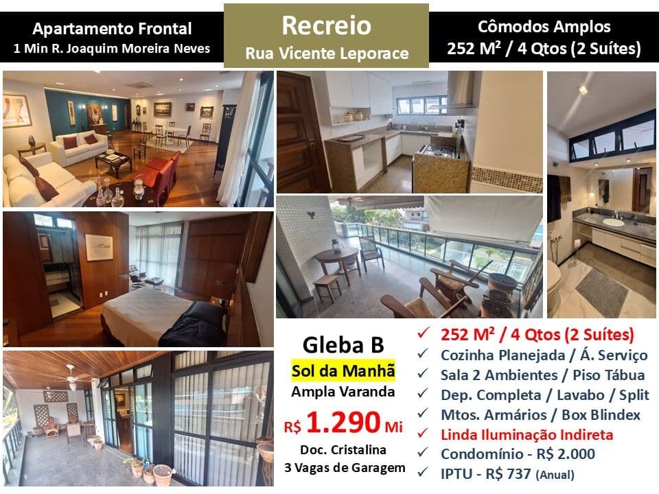 Apto Recreio Gleba B Vicente Leporace 252M²