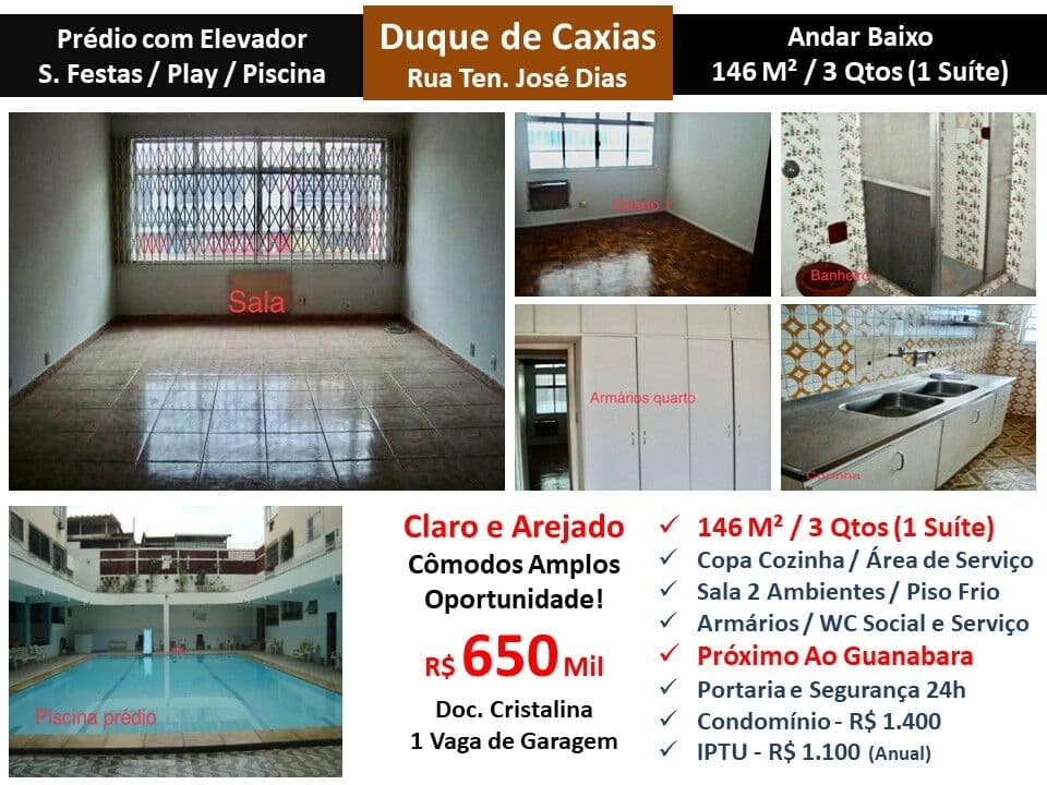 Apto Caxias Ten. José Dias 146M²