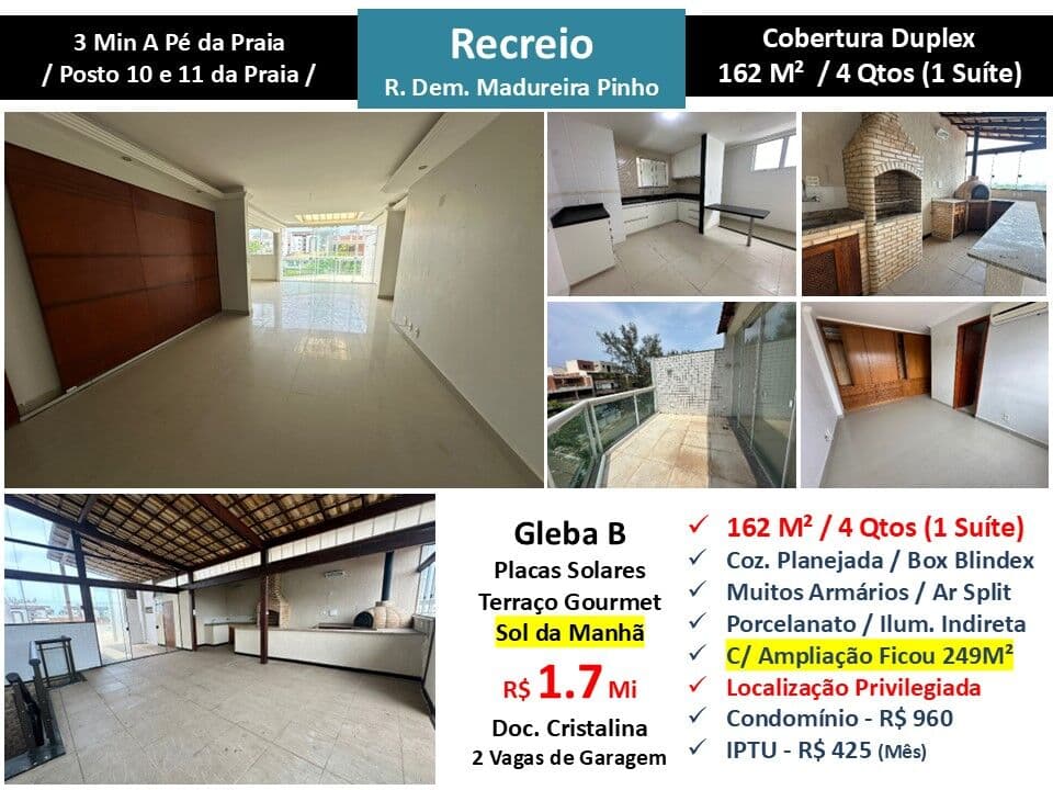 Cob Recreio Gleba B Praia Madureira Pinho 162M²