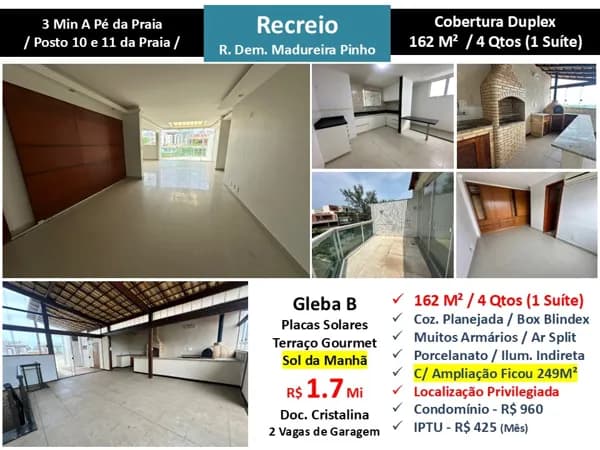 Cob Recreio Gleba B Praia Madureira Pinho 162M²