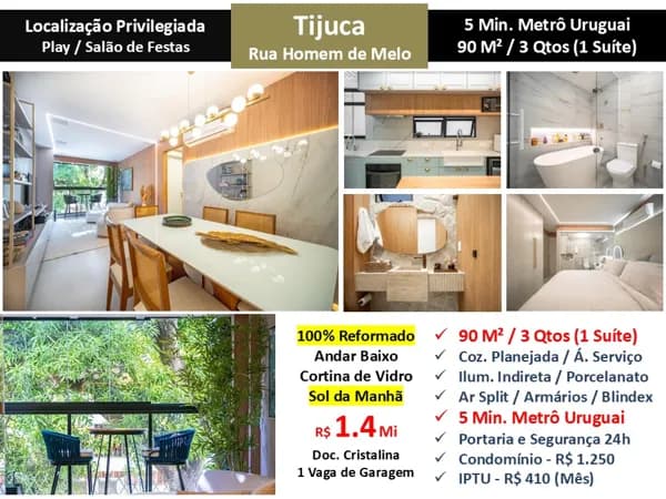 Apto Tijuca Homem de Melo 90M² 2