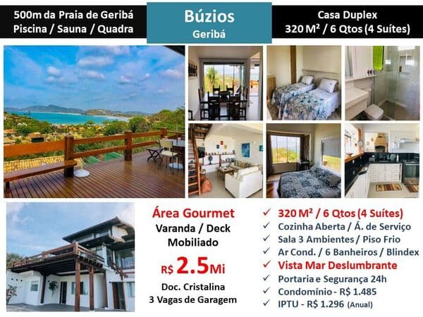 Casa Búzios Geribá 320M²