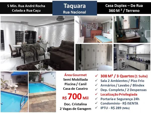 Casa JPA Taquara Nacional 308M²