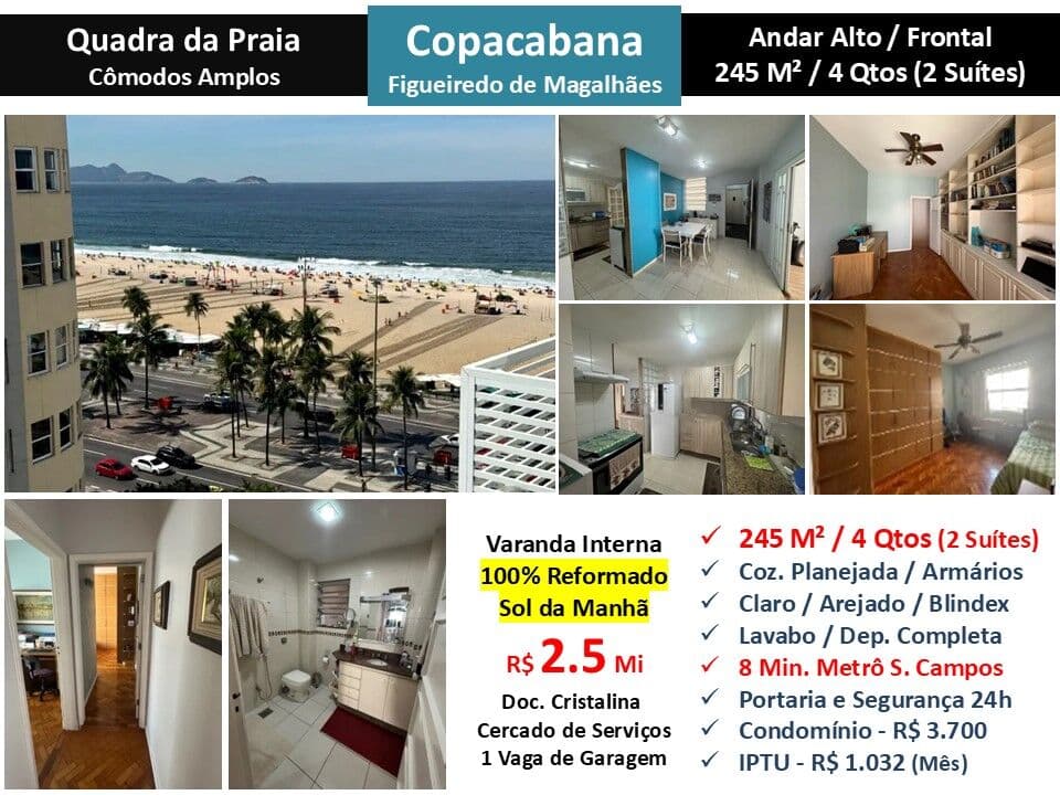 Apto Copacabana Fig. Magalhães 245M²