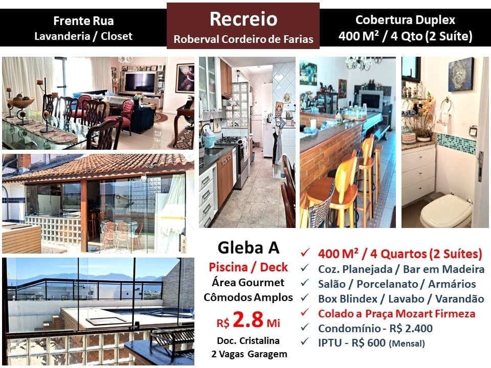 Cob Recreio Gleba A Roberval Cordeiro de Farias 400M²