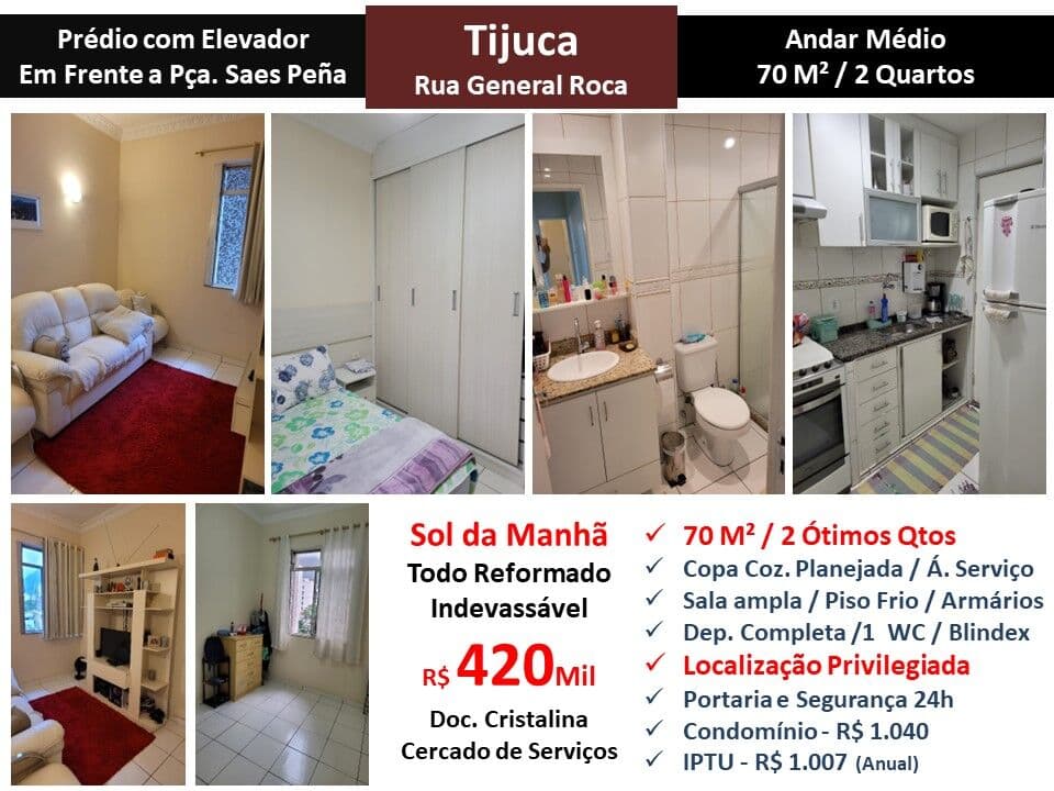 Apto Tijuca General Roca 70M²