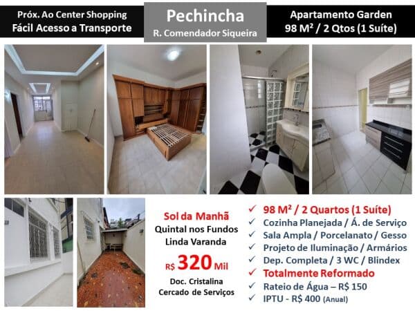 Apto JPA Pechincha Comendador Siqueira 98M² Garden