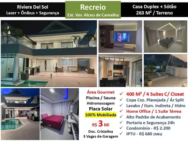 Casa Recreio Riviera Del Sol 400M² 2