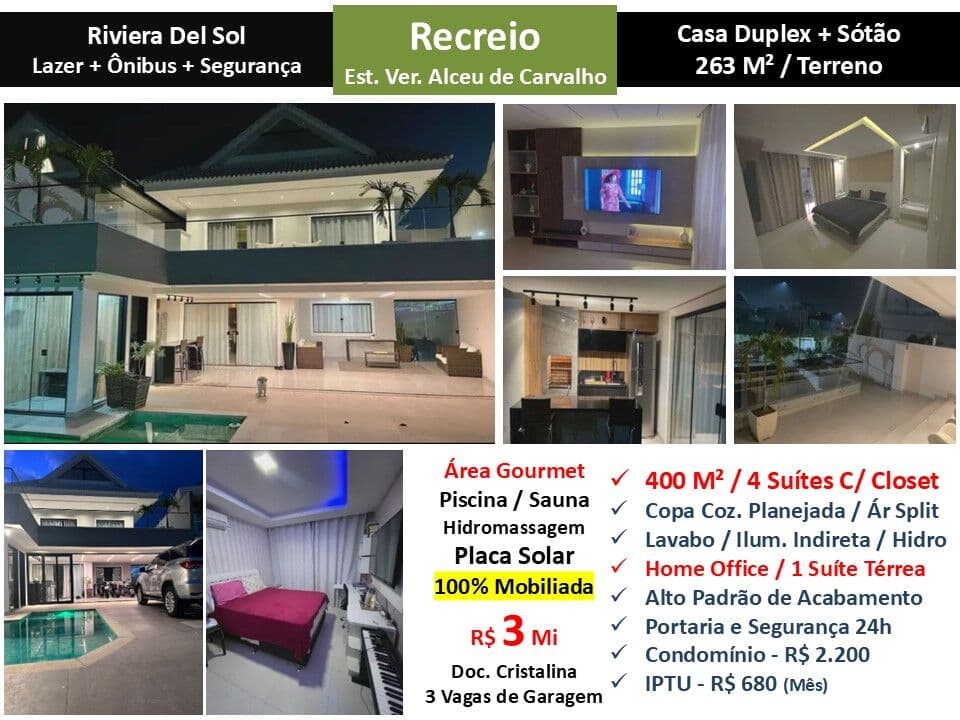 Casa Recreio Riviera Del Sol 400M² 2