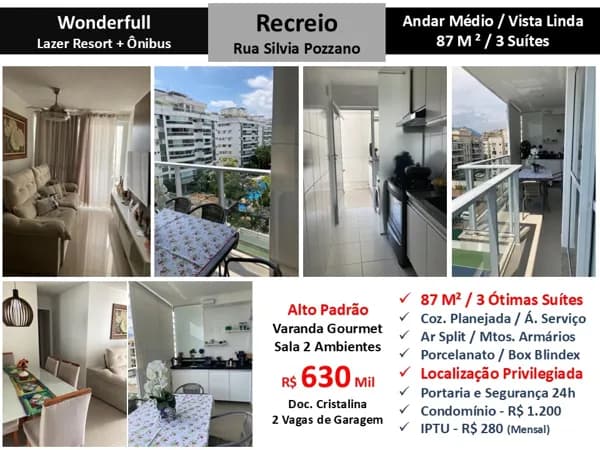 Apto Recreio Zico Wonderfull 87M² 3