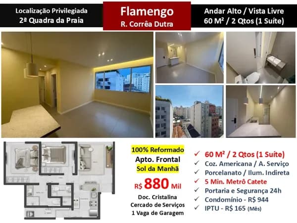 Apto Flamengo Correa Dutra 60M²