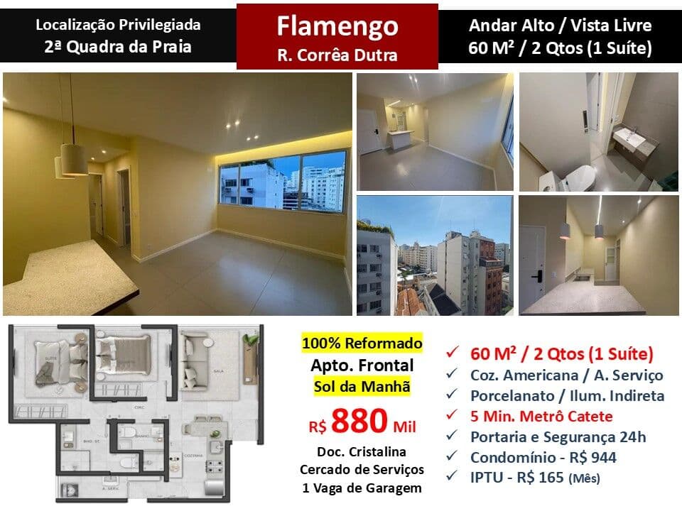 Apto Flamengo Correa Dutra 60M²