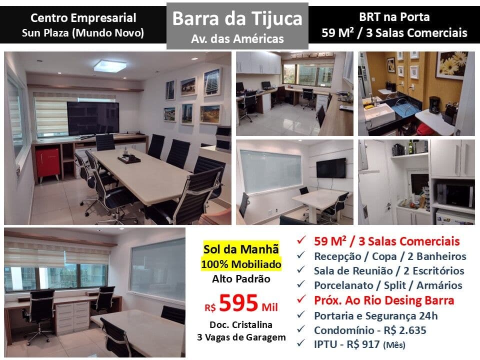Sala Barra da Tijuca Sun Plaza 59M²