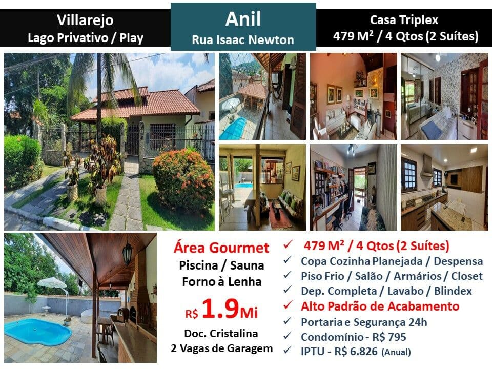 Casa JPA Anil Vilarejo 479M²