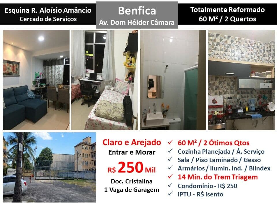 Apto Benfica Dom Helder Camara 60M²