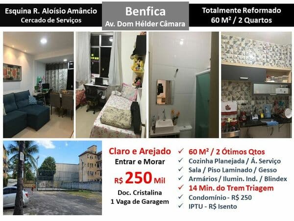 Apto Benfica Dom Helder Camara 60M²