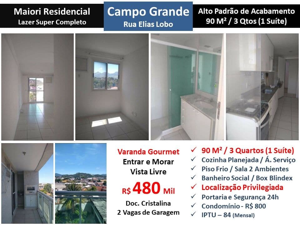 Apto Campo Grande Maiori 90M²