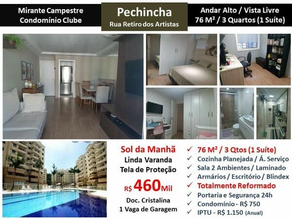 Apto JPA Pechincha Mirante Campestre 76M²