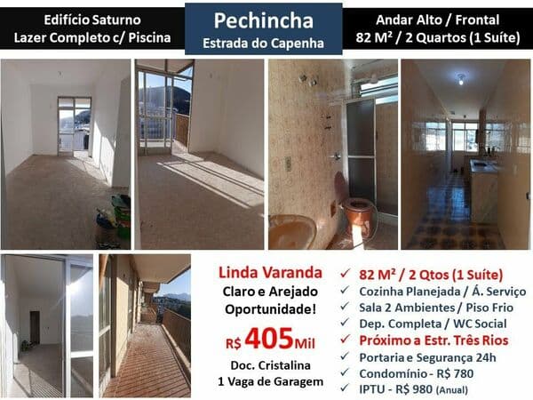 Apto JPA Pechincha Capenha Saturno 82M²