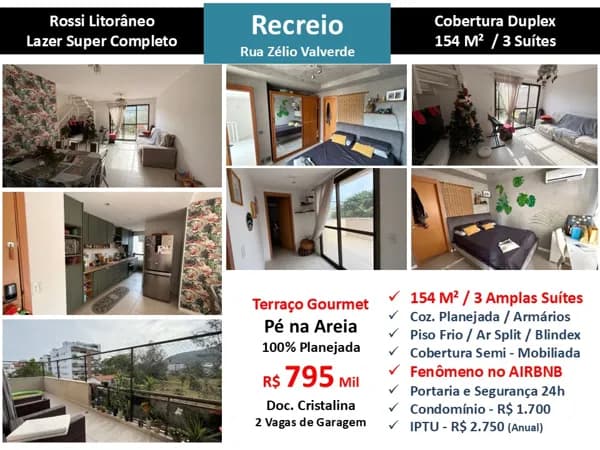 Cob Recreio Praia Rossi Litorâneo 154M²