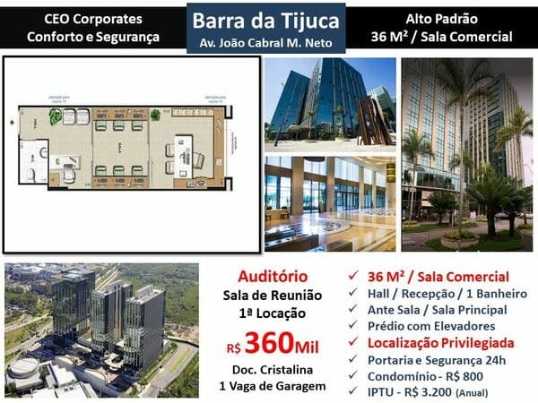 Sala Barra da Tijuca CEO 36M²