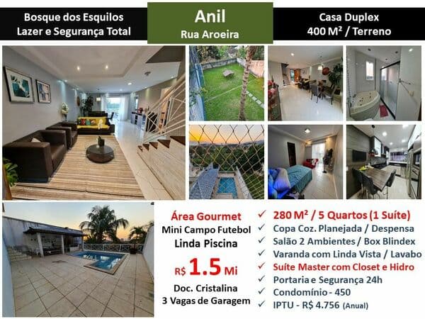 Casa JPA Anil Bosque dos Esquilos 280M²