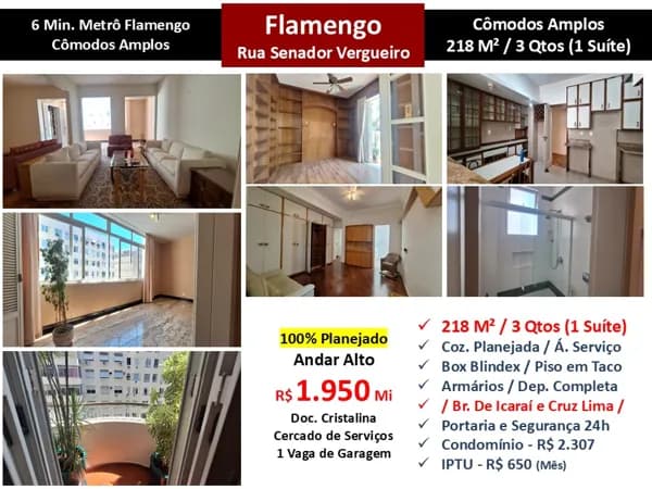 Apto Flamengo Sen Vergueiro 218M² 2