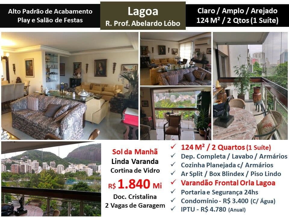 Apto Lagoa Abelardo Lobo 124M²