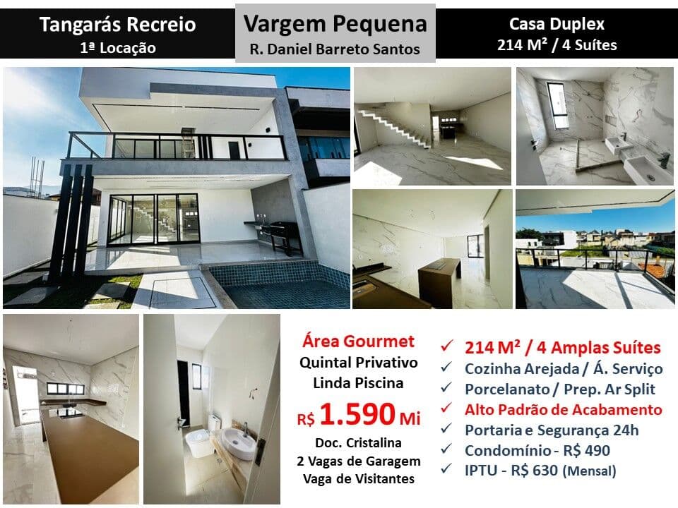 Casa Vargem Pequena Tangarás Recreio 214M²