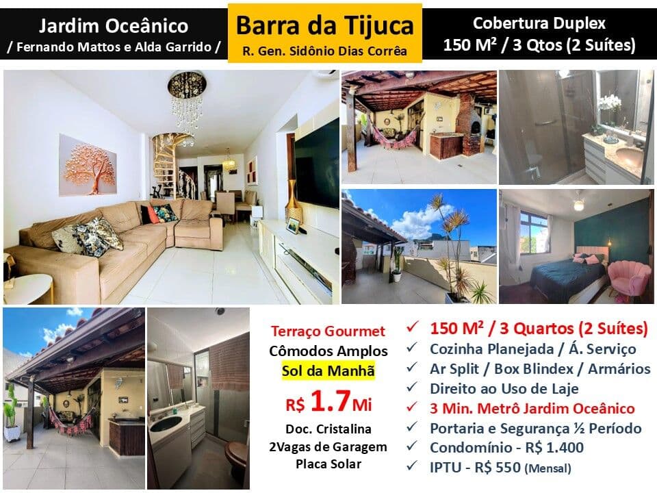 Cob Barra da Tijuca JO Sidônio Dias Corrêa 150M²