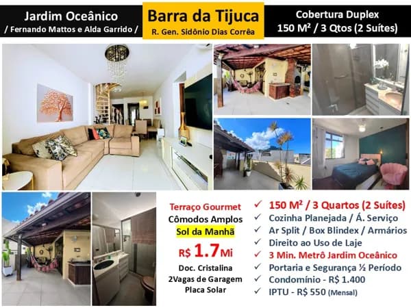 Cob Barra da Tijuca JO Sidônio Dias Corrêa 150M²